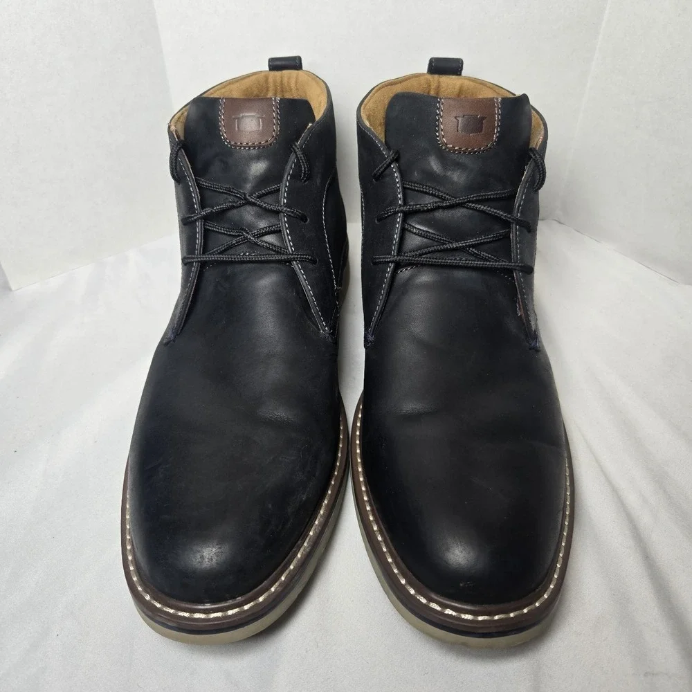 Florsheim Norwalk Leather Chukka Boots Mens 9.5M Black Comfortech Flex Sole